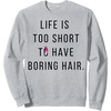 image:imageDreamWorks Trolls Life is Too Short SweatshirtHeather Grey