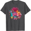 image:imageDreamWorks Trolls Womens Roll TShirtDark Heather Grey