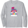 image:imageTrolls  Rainbow Vibes Long Sleeve TShirtHeather Grey