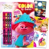 image:imageTrolls Coloring Book with Stickers Set  Coloring Activity Book and Trolls Stickers Bundled with 2 Separately Licensed GWW Prize Reward Stickers