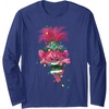 image:imageTrolls Poppy Tangled In Christmas Lights Long Sleeve TShirtNavy Blue