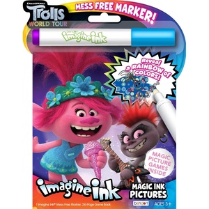 image:imageBendon Imagine Ink Coloring Game Book Magic Ink Pictures Mess Free Marker Trolls World Tour