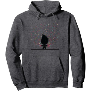 image:imageClassic Trolls Polka Dot Hooded Sweatshirt Pullover HoodieDark Heather Grey