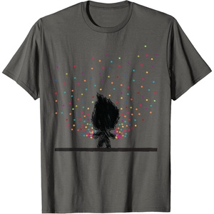 image:imageClassic Trolls Troll Outline in Polka Dots TShirt TShirtAsphalt Grey