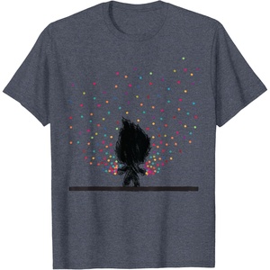 image:imageClassic Trolls Troll Outline in Polka Dots TShirt TShirtHeather Blue