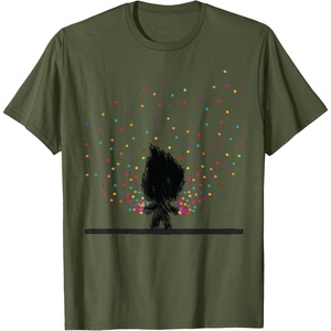 image:imageClassic Trolls Troll Outline in Polka Dots TShirt TShirtOlive Green