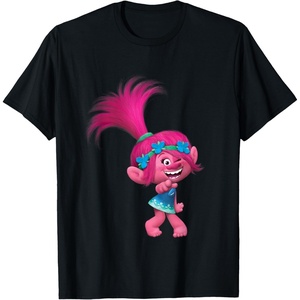 image:imageDREAMWORKS TROLLS Poppy Winky TShirt UnisexAdults Black Small Short SleeveBlack