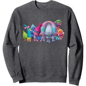 image:imageDreamWorks Trolls All Troll Friends SweatshirtDark Heather Grey