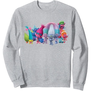 image:imageDreamWorks Trolls All Troll Friends SweatshirtHeather Grey