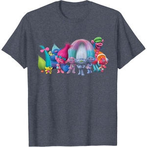 image:imageDreamWorks Trolls All Troll Friends TShirt SmallHeather Blue