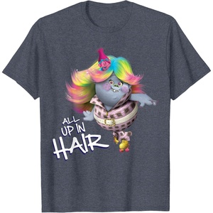 image:imageDreamWorks Trolls All up in Hair TShirtHeather Blue