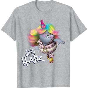 image:imageDreamWorks Trolls All up in Hair TShirtHeather Grey