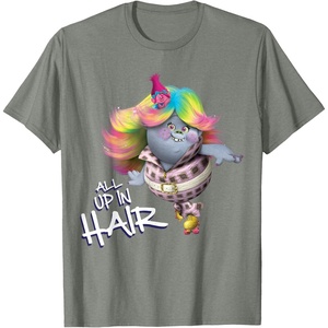 image:imageDreamWorks Trolls All up in Hair TShirtOlive Heather