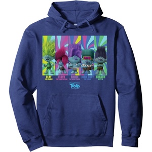 image:imageDreamWorks Trolls Band Together BroZone Band Members Pullover HoodieNavy Blue