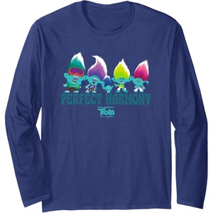image:imageDreamWorks Trolls Band Together BroZone Perfect Harmony Long Sleeve TShirtNavy Blue