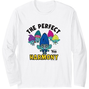image:imageDreamWorks Trolls Band Together BroZone Perfect Harmony Long Sleeve TShirtWhite
