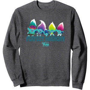 image:imageDreamWorks Trolls Band Together BroZone Perfect Harmony SweatshirtDark Heather Grey