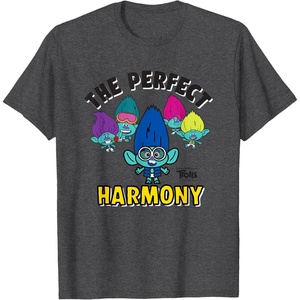 image:imageDreamWorks Trolls Band Together BroZone Perfect Harmony TShirtDark Heather Grey