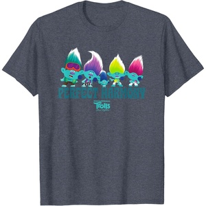 image:imageDreamWorks Trolls Band Together BroZone Perfect Harmony TShirtHeather Blue