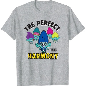 image:imageDreamWorks Trolls Band Together BroZone Perfect Harmony TShirtHeather Grey