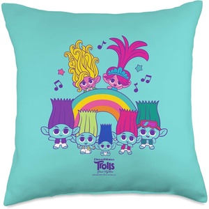 image:imageDreamWorks Trolls Band Together BroZone Poppy Viva Rainbow Throw Pillow18x18