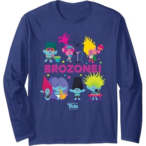 image:imageDreamWorks Trolls Band Together BroZone Poppy and Viva Long Sleeve TShirtNavy Blue