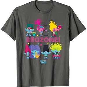 image:imageDreamWorks Trolls Band Together BroZone Poppy and Viva TShirtAsphalt Grey