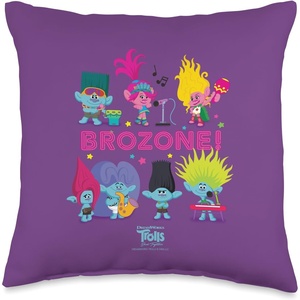 image:imageDreamWorks Trolls Band Together BroZone Poppy and Viva Throw Pillow16x16