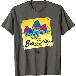 image:imageDreamWorks Trolls Band Together BroZone Poster TShirtAsphalt Grey