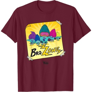image:imageDreamWorks Trolls Band Together BroZone Poster TShirtBurgundy