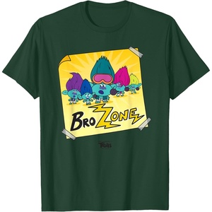 image:imageDreamWorks Trolls Band Together BroZone Poster TShirtDark Green