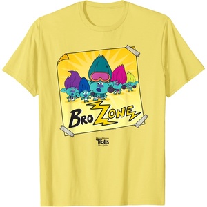 image:imageDreamWorks Trolls Band Together BroZone Poster TShirtLemon Yellow