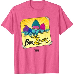 image:imageDreamWorks Trolls Band Together BroZone Poster TShirtPink Heather