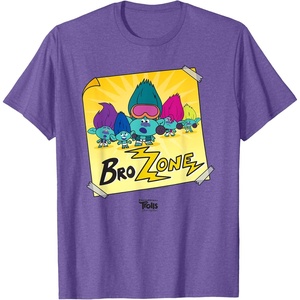 image:imageDreamWorks Trolls Band Together BroZone Poster TShirtPurple Heather