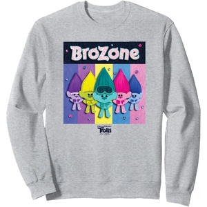 image:imageDreamWorks Trolls Band Together BroZone SweatshirtHeather Grey
