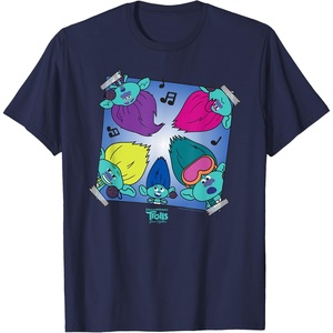 image:imageDreamWorks Trolls Band Together BroZone album cover TShirtNavy Blue