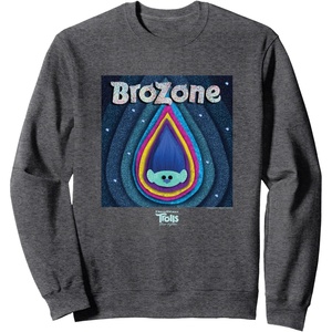 image:imageDreamWorks Trolls Band Together Brozone Baby Branch SweatshirtDark Heather Grey