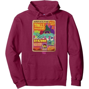image:imageDreamWorks Trolls Band Together Brozone Magazine Cover Pullover HoodieBurgundy