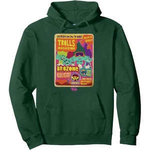 image:imageDreamWorks Trolls Band Together Brozone Magazine Cover Pullover HoodieDark Green