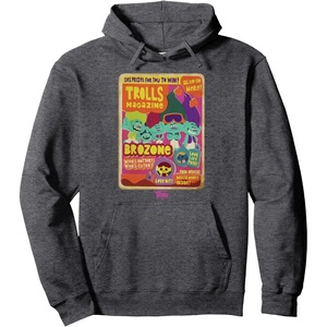 image:imageDreamWorks Trolls Band Together Brozone Magazine Cover Pullover HoodieDark Heather Grey