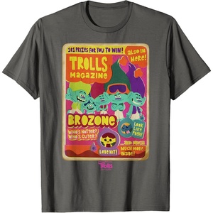 image:imageDreamWorks Trolls Band Together Brozone Magazine Cover TShirtAsphalt Grey