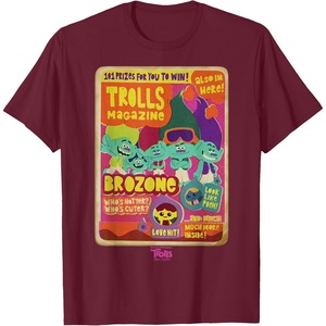 image:imageDreamWorks Trolls Band Together Brozone Magazine Cover TShirtBurgundy