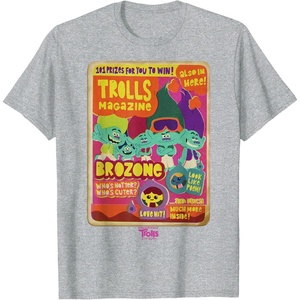 image:imageDreamWorks Trolls Band Together Brozone Magazine Cover TShirtHeather Grey
