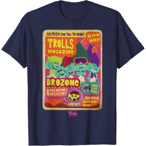 image:imageDreamWorks Trolls Band Together Brozone Magazine Cover TShirtNavy Blue
