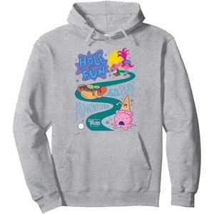 image:imageDreamWorks Trolls Band Together Hole N Fun Pullover HoodieHeather Grey