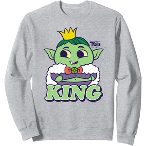 image:imageDreamWorks Trolls Band Together King Gristle SweatshirtHeather Grey