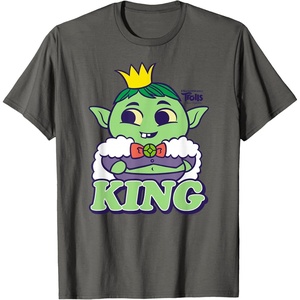 image:imageDreamWorks Trolls Band Together King Gristle TShirtAsphalt Grey