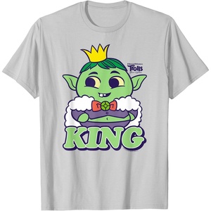 image:imageDreamWorks Trolls Band Together King Gristle TShirtSilver Grey