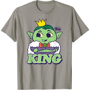 image:imageDreamWorks Trolls Band Together King Gristle TShirtSlate Grey