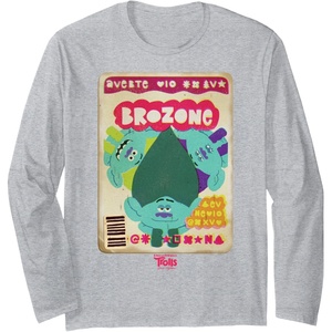 image:imageDreamWorks Trolls Band Together Magazine Cover Long Sleeve TShirtHeather Grey